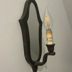 Elegant Black Wall Sconce Mirror